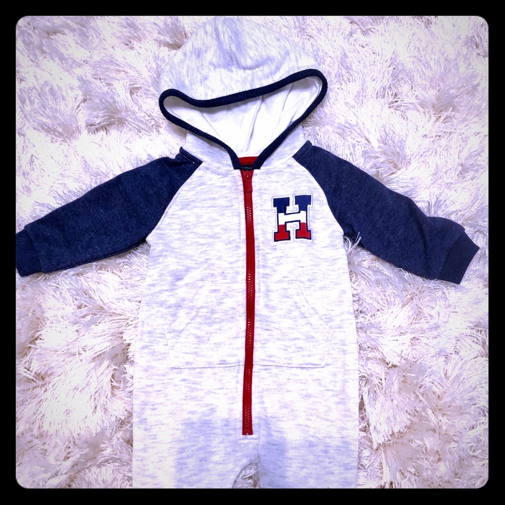 Baby Tommy Hilfiger zip up hoodie Romper Jumpsuit